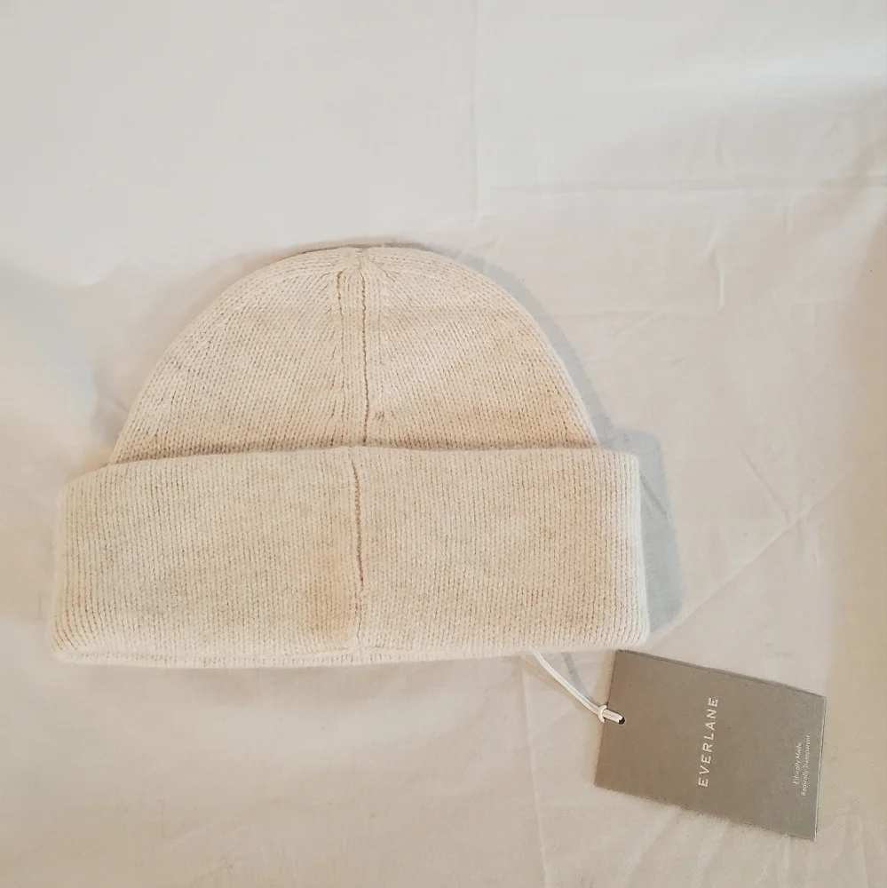 EVERLANE Unisex Wool Ribbed Knit Beanie One Size New with Tags